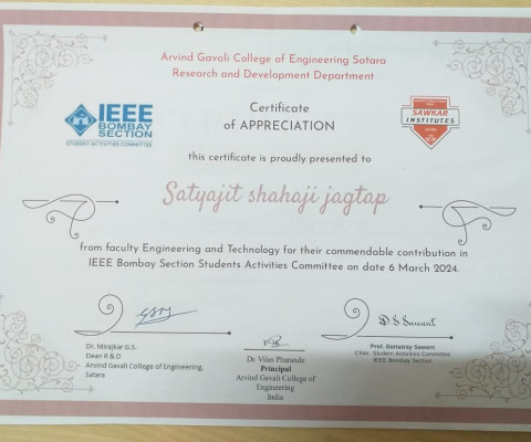 Contribution in IEEE Bombay Section Students Activities Committee