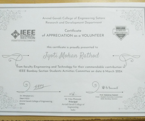 Contribution in IEEE Bombay Section Students Activities Committee