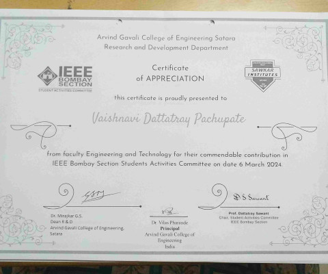 Contribution in IEEE Bombay Section Students Activities Committee