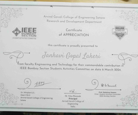 Contribution in IEEE Bombay Section Students Activities Committee