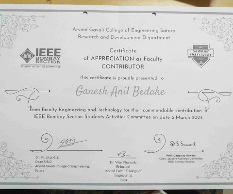 Contribution in IEEE Bombay Section Students Activities Committee